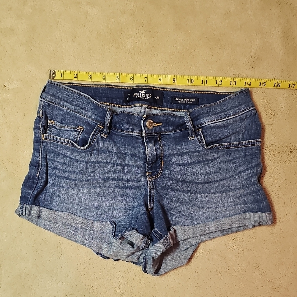 Hollister Women's Blue Denim Shorts